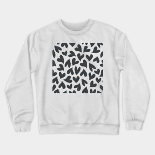 Black and white seamless hearts pattern Crewneck Sweatshirt